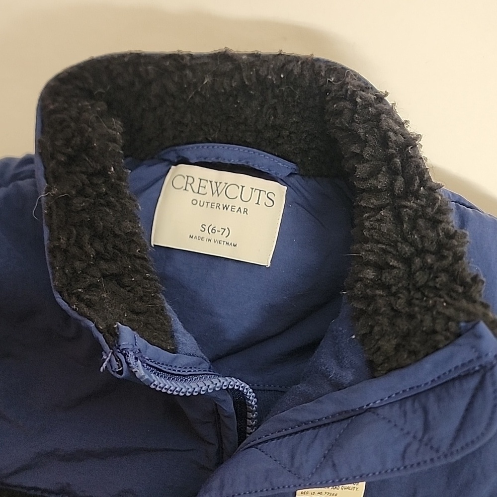 J. Crew Blue & Black Kids Size 7 Warm Comfortabke Winter Vest - Picture 10 of 10